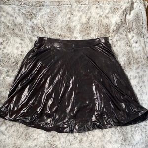 Express gunmetal metallic dark gray skirt